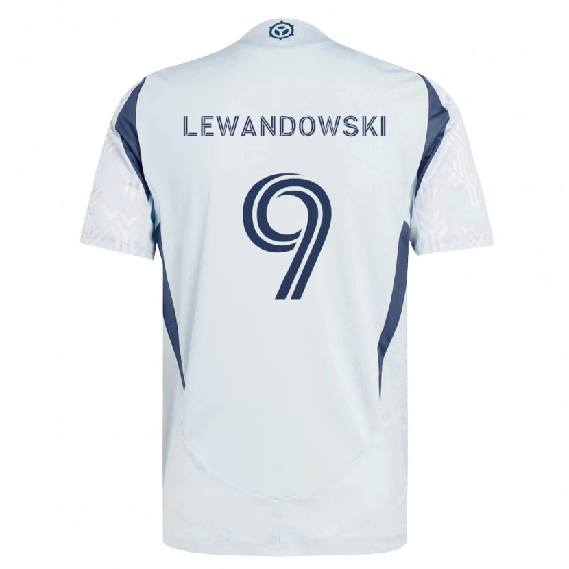 Danxen Pánské Robert Lewandowski #9 Modrá Šedá Bílá Daleko Hráčské Dresy 2026/27 Dres