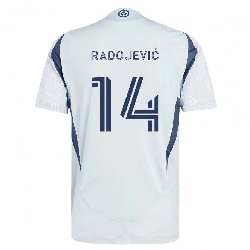 Danxen Pánské Viktor Radojević #14 Modrá Šedá Bílá Daleko Hráčské Dresy 2026/27 Dres