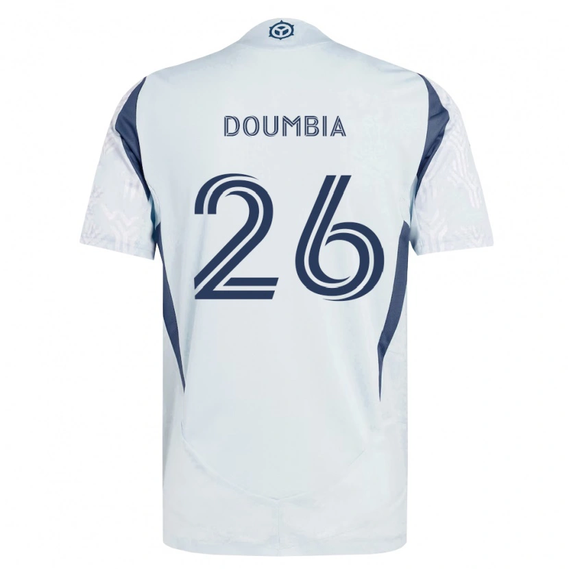 Danxen Pánské Ousmane Doumbia #26 Modrá Šedá Bílá Daleko Hráčské Dresy 2026/27 Dres