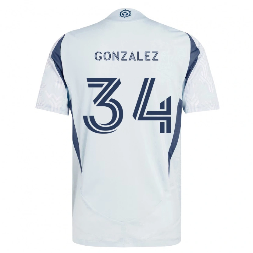 Danxen Pánské Omar González #34 Modrá Šedá Bílá Daleko Hráčské Dresy 2026/27 Dres
