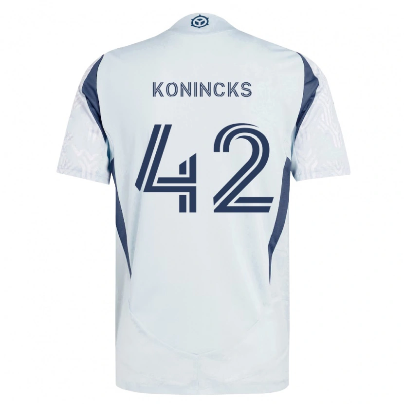 Danxen Pánské Diego Konincks #42 Modrá Šedá Bílá Daleko Hráčské Dresy 2026/27 Dres