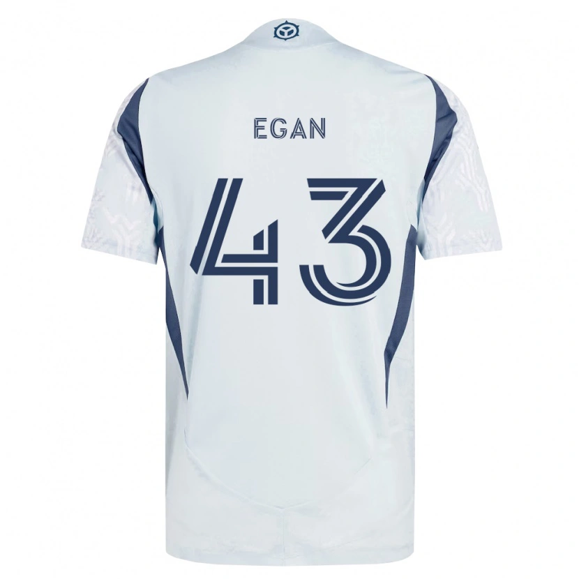 Danxen Pánské Noah Egan #43 Modrá Šedá Bílá Daleko Hráčské Dresy 2026/27 Dres