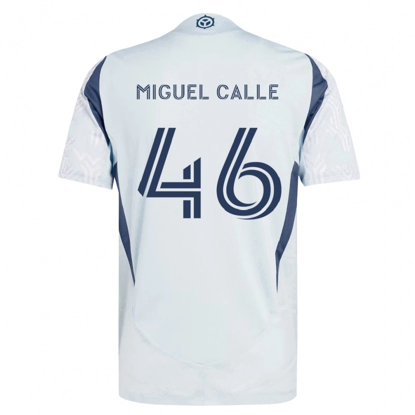 Danxen Pánské Juan Miguel Calle #46 Modrá Šedá Bílá Daleko Hráčské Dresy 2026/27 Dres