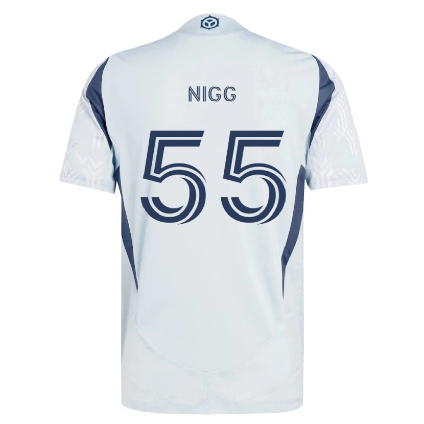 Danxen Pánské Damian Nigg #55 Modrá Šedá Bílá Daleko Hráčské Dresy 2026/27 Dres