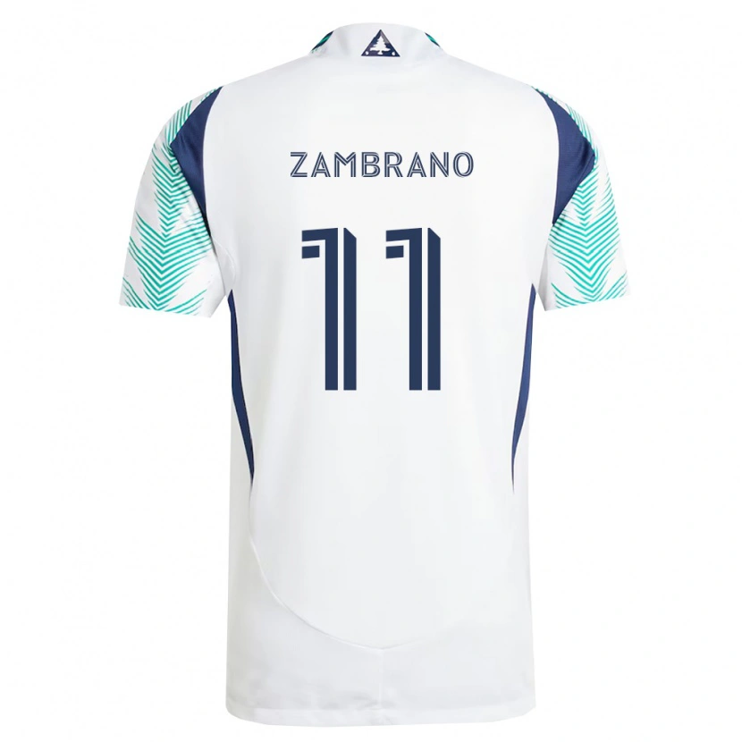 Danxen Pánské Carlos Zambrano #11 Bílá Tmavě Modrá Světle Zelená Daleko Hráčské Dresy 2026/27 Dres