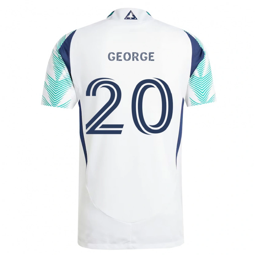 Danxen Pánské Sharod George #20 Bílá Tmavě Modrá Světle Zelená Daleko Hráčské Dresy 2026/27 Dres
