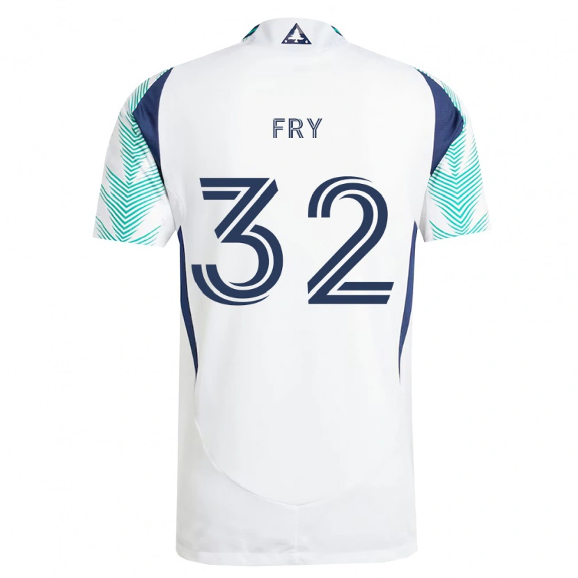 Danxen Pánské Malcolm Fry #32 Bílá Tmavě Modrá Světle Zelená Daleko Hráčské Dresy 2026/27 Dres