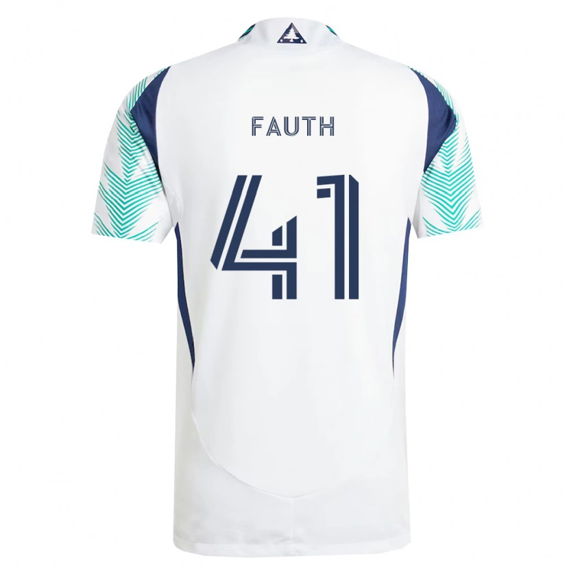 Danxen Pánské Ryker Fauth #41 Bílá Tmavě Modrá Světle Zelená Daleko Hráčské Dresy 2026/27 Dres