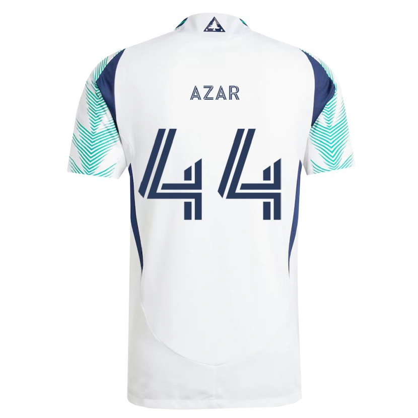 Danxen Pánské Logan Azar #44 Bílá Tmavě Modrá Světle Zelená Daleko Hráčské Dresy 2026/27 Dres