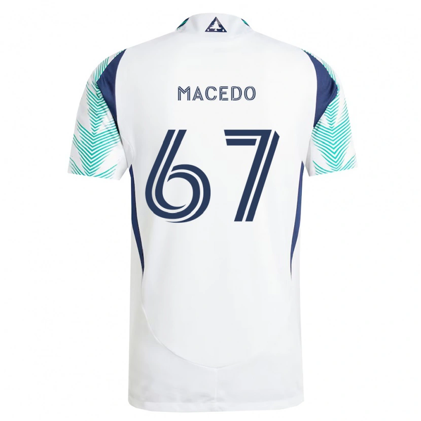 Danxen Pánské Josh Macedo #67 Bílá Tmavě Modrá Světle Zelená Daleko Hráčské Dresy 2026/27 Dres