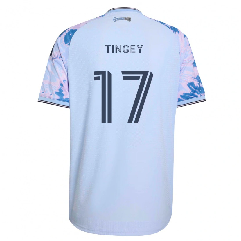 Danxen Pánské Keegan Tingey #17 Královsky Modrá Bílá Černá Daleko Hráčské Dresy 2026/27 Dres