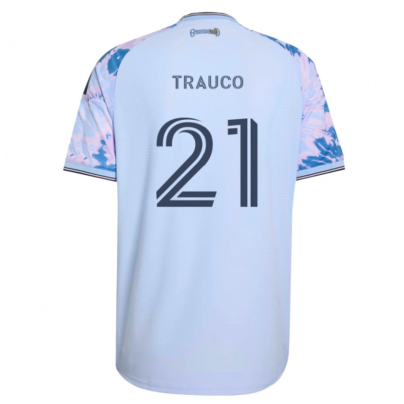Danxen Pánské Miguel Trauco #21 Královsky Modrá Bílá Černá Daleko Hráčské Dresy 2026/27 Dres