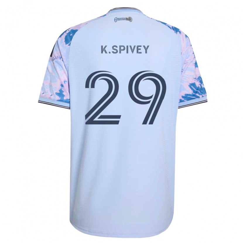 Danxen Pánské Kaedren Spivey #29 Královsky Modrá Bílá Černá Daleko Hráčské Dresy 2026/27 Dres