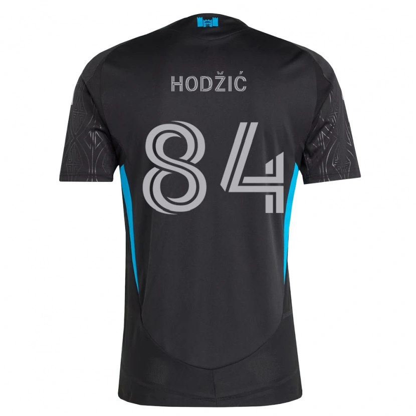 Danxen Pánské Amil Hodžić #84 Černá Bílá Nebesky Modrá Daleko Hráčské Dresy 2026/27 Dres