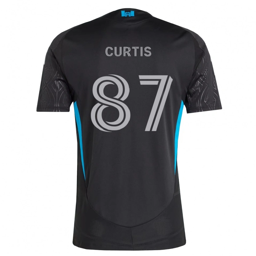 Danxen Pánské Ethan Curtis #87 Černá Bílá Nebesky Modrá Daleko Hráčské Dresy 2026/27 Dres
