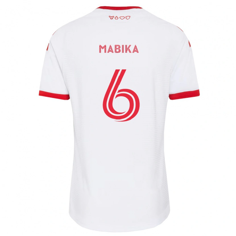 Danxen Pánské Aimé Mabika #6 Bílá Červená Černá Daleko Hráčské Dresy 2026/27 Dres