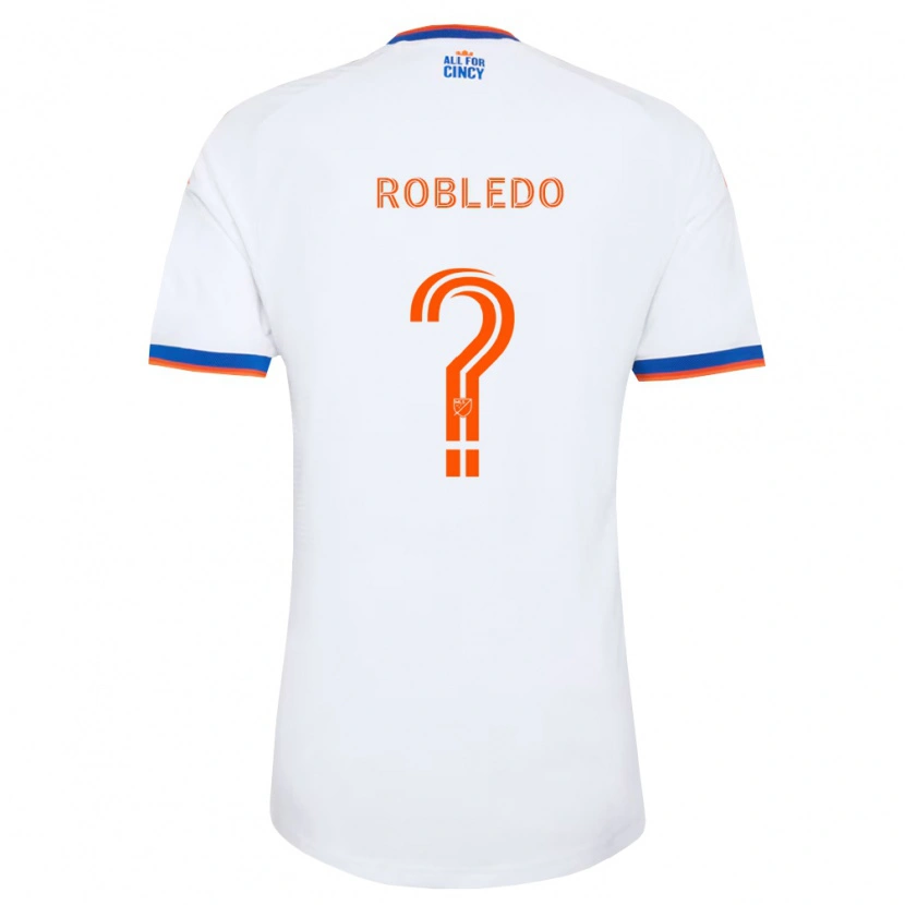 Danxen Pánské Harrison Robledo #0 Bílá Tmavě Modrá Oranžová Daleko Hráčské Dresy 2026/27 Dres