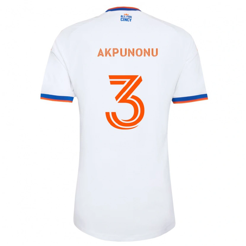 Danxen Pánské Joey Akpunonu #3 Bílá Tmavě Modrá Oranžová Daleko Hráčské Dresy 2026/27 Dres