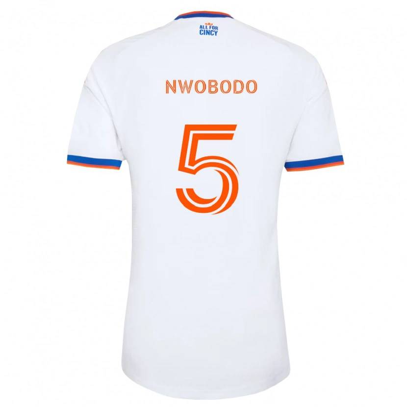 Danxen Pánské Obinna Nwobodo #5 Bílá Tmavě Modrá Oranžová Daleko Hráčské Dresy 2026/27 Dres