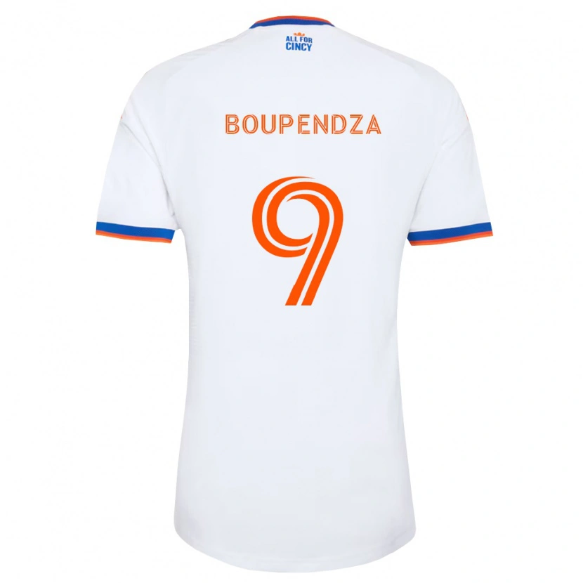 Danxen Pánské Aaron Boupendza #9 Bílá Tmavě Modrá Oranžová Daleko Hráčské Dresy 2026/27 Dres