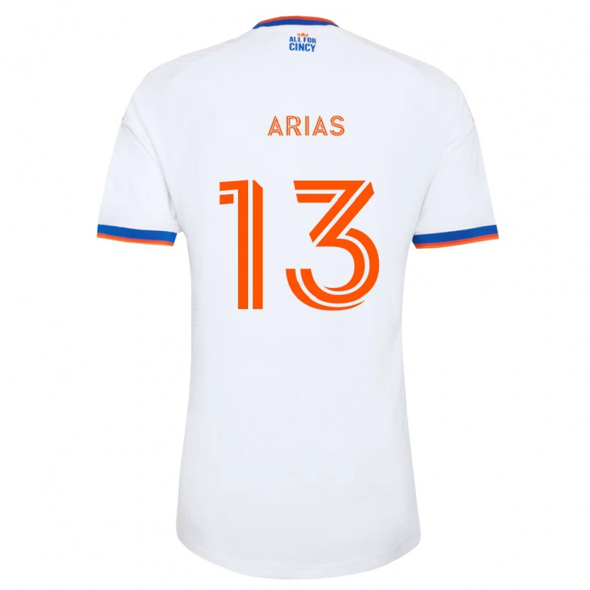Danxen Pánské Santiago Arias #13 Bílá Tmavě Modrá Oranžová Daleko Hráčské Dresy 2026/27 Dres