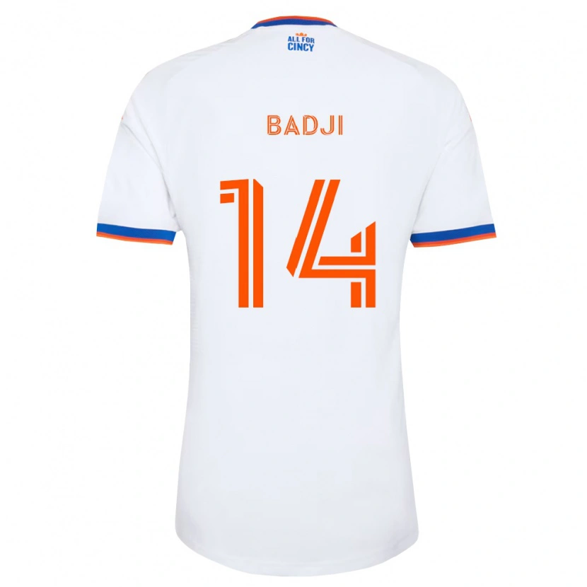 Danxen Pánské Dominique Badji #14 Bílá Tmavě Modrá Oranžová Daleko Hráčské Dresy 2026/27 Dres