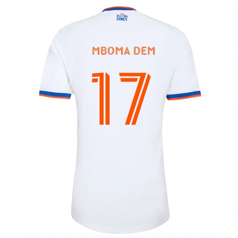 Danxen Pánské Kenji Mboma Dem #17 Bílá Tmavě Modrá Oranžová Daleko Hráčské Dresy 2026/27 Dres