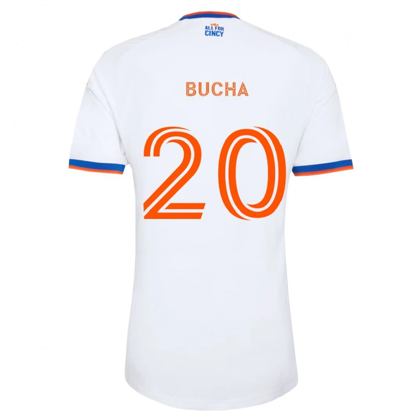 Danxen Pánské Pavel Bucha #20 Bílá Tmavě Modrá Oranžová Daleko Hráčské Dresy 2026/27 Dres