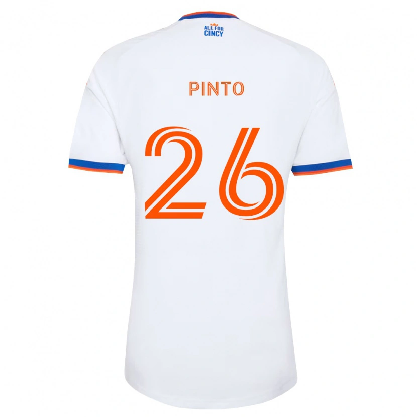Danxen Pánské Malik Pinto #26 Bílá Tmavě Modrá Oranžová Daleko Hráčské Dresy 2026/27 Dres