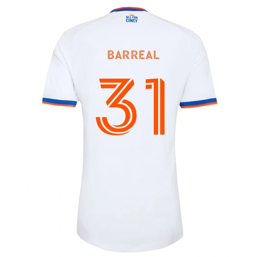 Danxen Pánské Álvaro Barreal #31 Bílá Tmavě Modrá Oranžová Daleko Hráčské Dresy 2026/27 Dres