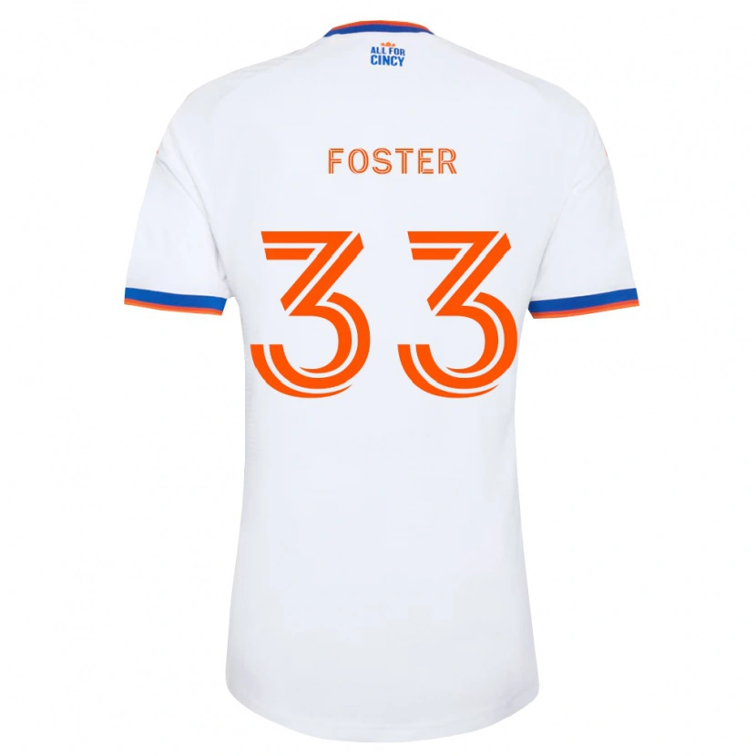 Danxen Pánské Isaiah Foster #33 Bílá Tmavě Modrá Oranžová Daleko Hráčské Dresy 2026/27 Dres