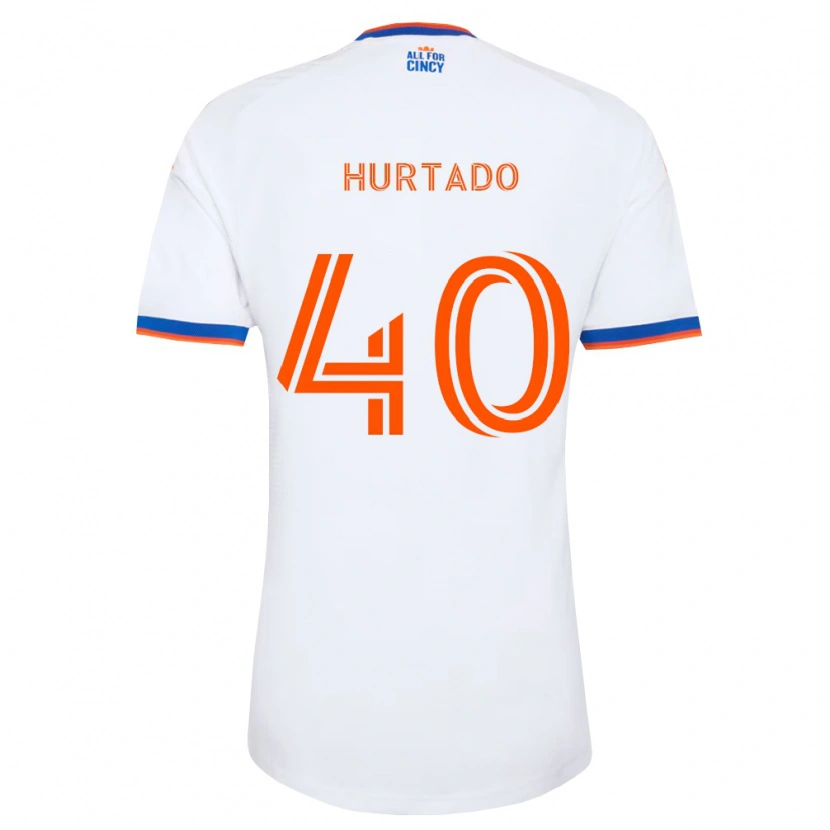 Danxen Pánské Dilan Hurtado #40 Bílá Tmavě Modrá Oranžová Daleko Hráčské Dresy 2026/27 Dres