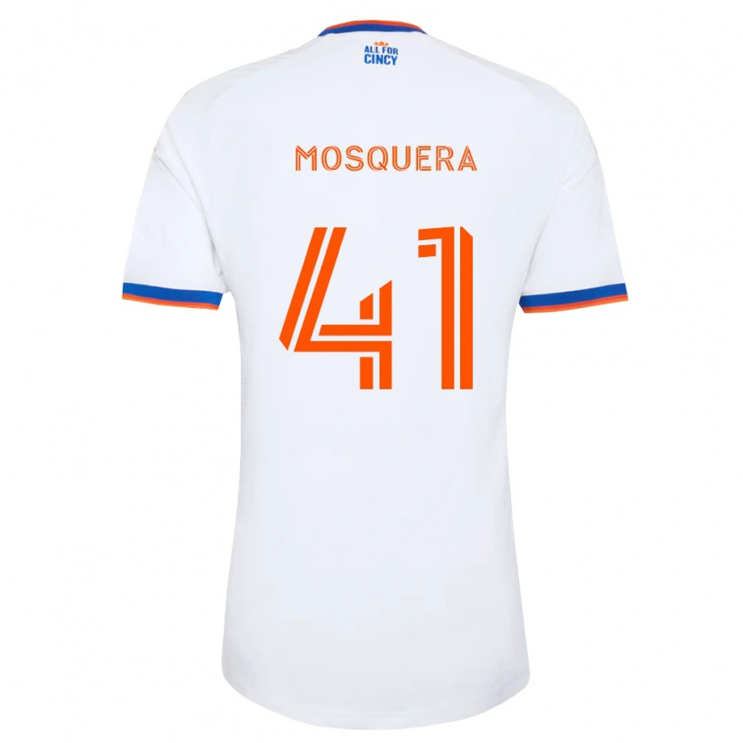 Danxen Pánské Deiver Mosquera #41 Bílá Tmavě Modrá Oranžová Daleko Hráčské Dresy 2026/27 Dres