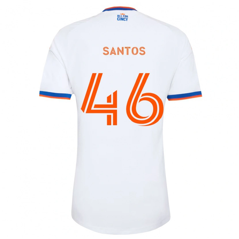 Danxen Pánské Guilherme Santos #46 Bílá Tmavě Modrá Oranžová Daleko Hráčské Dresy 2026/27 Dres