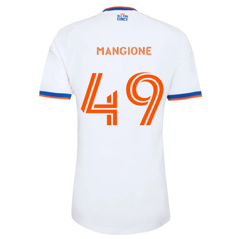 Danxen Pánské Peter Mangione #49 Bílá Tmavě Modrá Oranžová Daleko Hráčské Dresy 2026/27 Dres