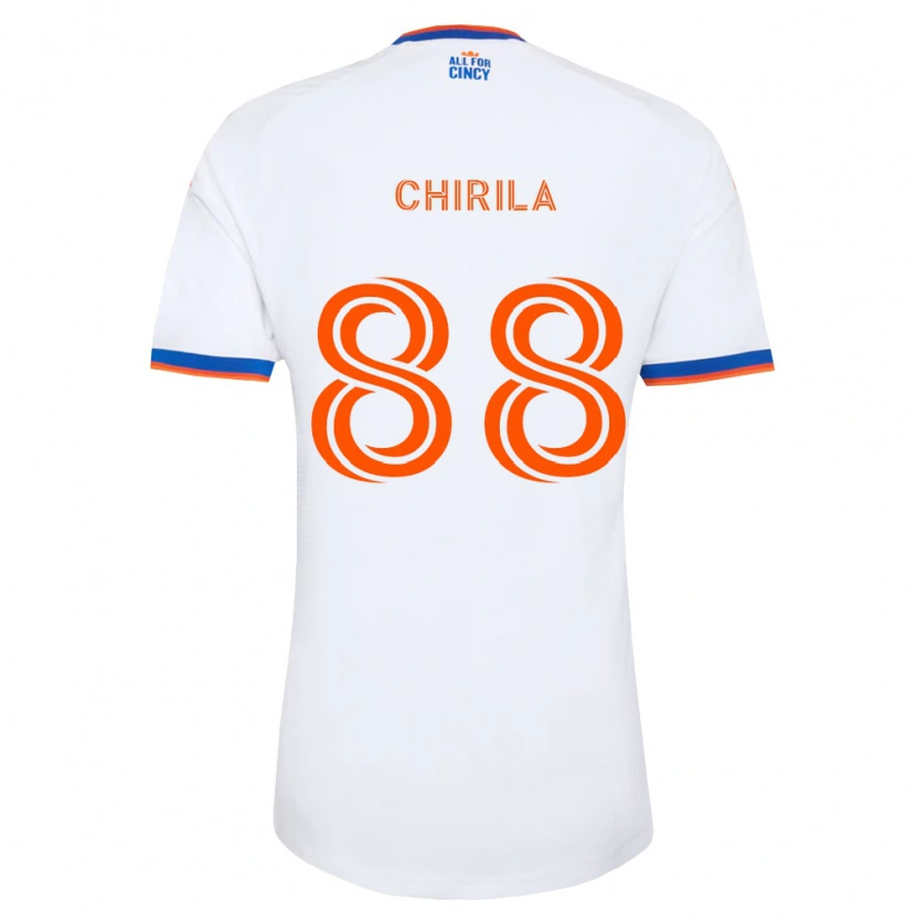 Danxen Pánské Andrei Chirilă #88 Bílá Tmavě Modrá Oranžová Daleko Hráčské Dresy 2026/27 Dres