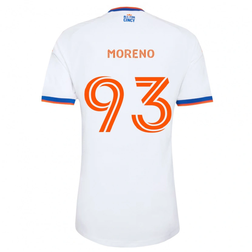 Danxen Pánské Júnior Moreno #93 Bílá Tmavě Modrá Oranžová Daleko Hráčské Dresy 2026/27 Dres