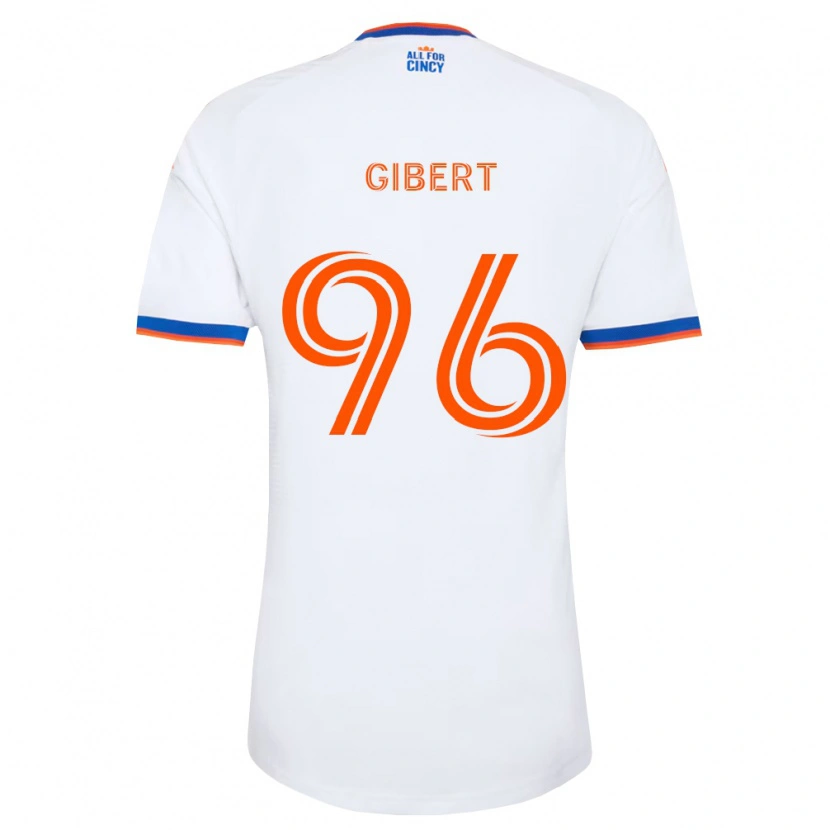 Danxen Pánské Gaël Gibert #96 Bílá Tmavě Modrá Oranžová Daleko Hráčské Dresy 2026/27 Dres
