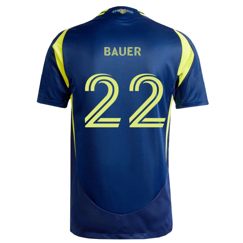 Danxen Pánské Josh Bauer #22 Žlutá Tmavě Modrá Daleko Hráčské Dresy 2026/27 Dres