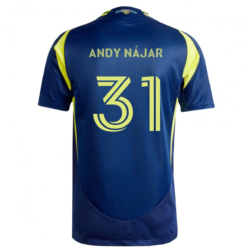 Danxen Pánské Andy Nájar #31 Žlutá Tmavě Modrá Daleko Hráčské Dresy 2026/27 Dres
