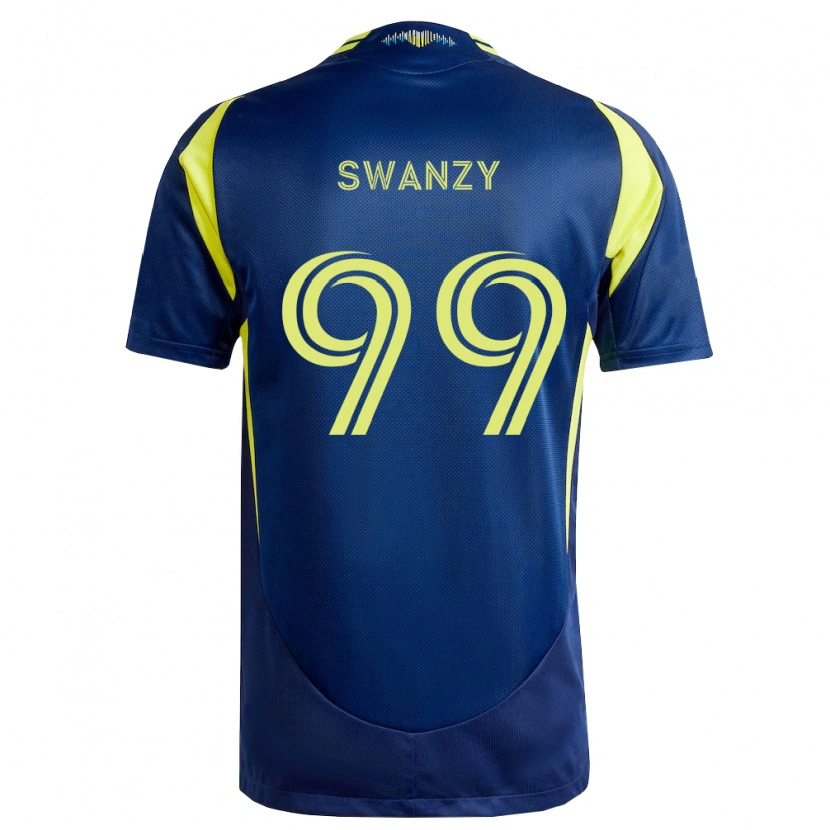 Danxen Pánské Joshua Swanzy #99 Žlutá Tmavě Modrá Daleko Hráčské Dresy 2026/27 Dres