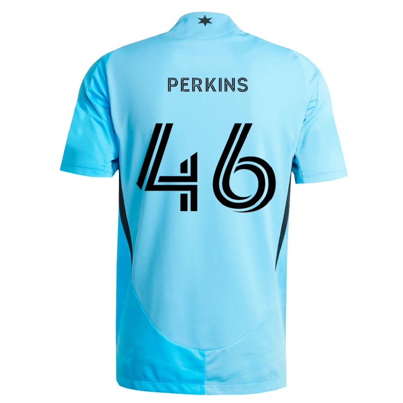 Danxen Pánské Keane Perkins #46 Světle Modrá Černá Daleko Hráčské Dresy 2026/27 Dres