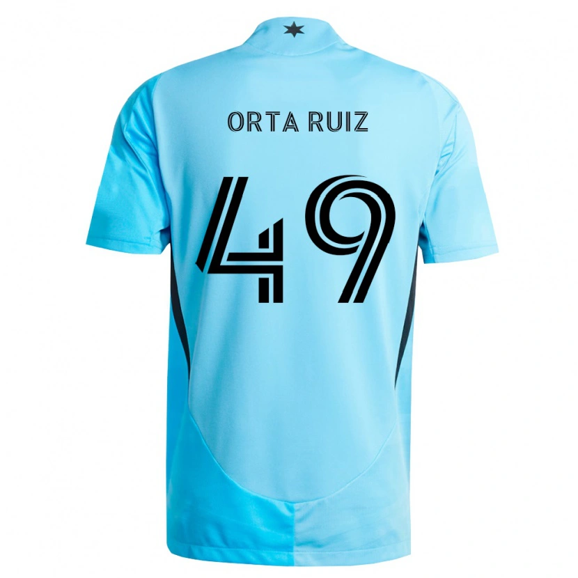 Danxen Pánské Jose Orta Ruiz #49 Světle Modrá Černá Daleko Hráčské Dresy 2026/27 Dres
