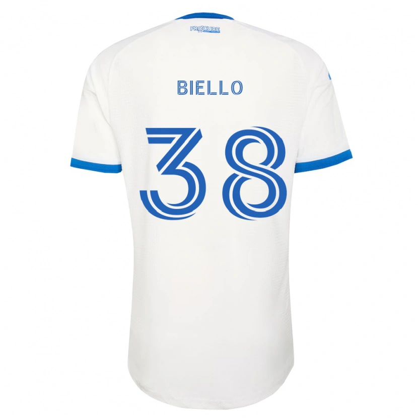 Danxen Pánské Alessandro Biello #38 Nebesky Modrá Bílá Daleko Hráčské Dresy 2026/27 Dres