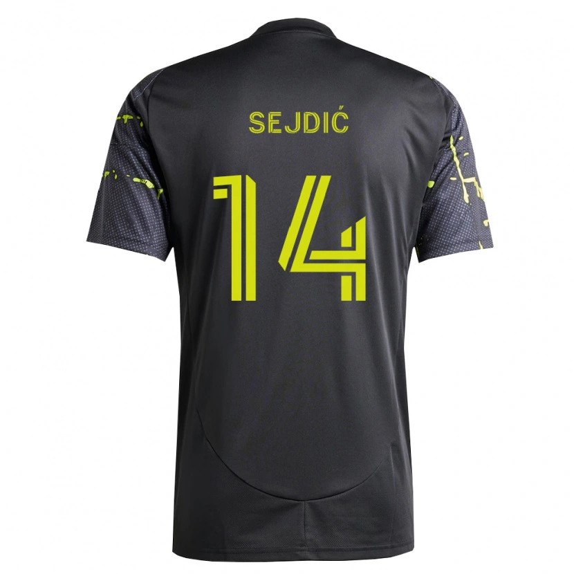 Danxen Pánské Amar Sejdić #14 Fluorescenční Žlutá Černá Daleko Hráčské Dresy 2026/27 Dres