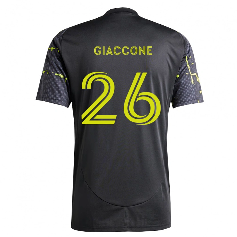 Danxen Pánské Lautaro Giaccone #26 Fluorescenční Žlutá Černá Daleko Hráčské Dresy 2026/27 Dres