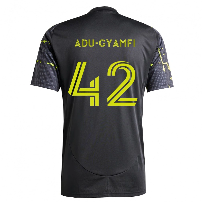 Danxen Pánské Brent Adu-Gyamfi #42 Fluorescenční Žlutá Černá Daleko Hráčské Dresy 2026/27 Dres