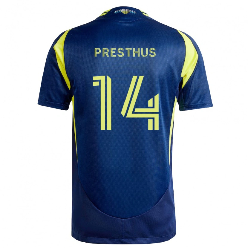 Danxen Pánské Owen Presthus #14 Žlutá Tmavě Modrá Daleko Hráčské Dresy 2026/27 Dres