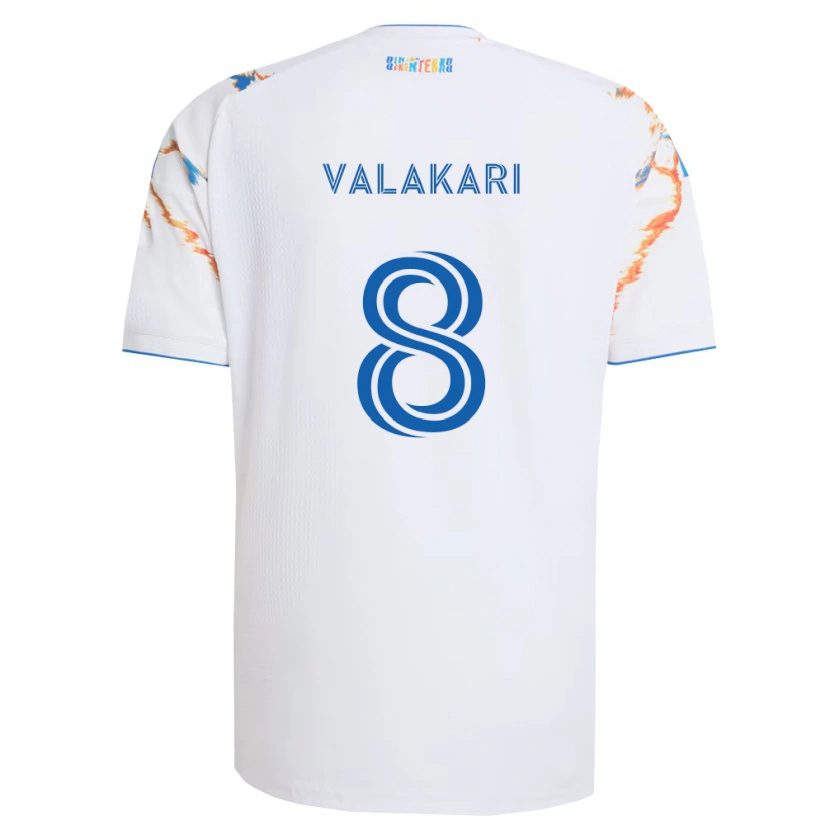 Danxen Pánské Onni Valakari #8 Bílá Oranžová Modrá Daleko Hráčské Dresy 2026/27 Dres