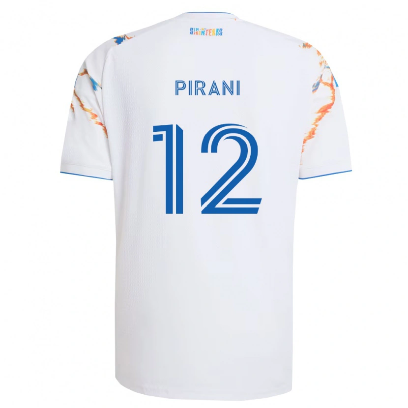 Danxen Pánské Gabriel Pirani #12 Bílá Oranžová Modrá Daleko Hráčské Dresy 2026/27 Dres